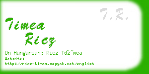 timea ricz business card